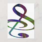 "S", "&" en/of treble Clef Musical Note Briefkaart (Voorkant)