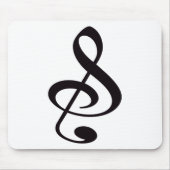 "S", "&" en/of treble Clef Musical Note Muismat (Voorkant)