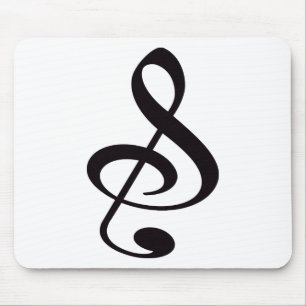 "S", "&" en/of treble Clef Musical Note Muismat