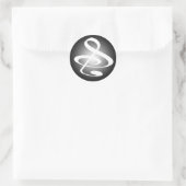 "S", "&" en/of treble Clef Musical Note Ronde Sticker (Tas)