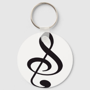 "S", "&" en/of treble Clef Musical Note Sleutelhanger