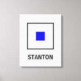 S Familienaam Nautische vlag Canvas Afdruk