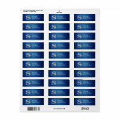 S Faux Diamond on Denim Return Address Label (Full Sheet)