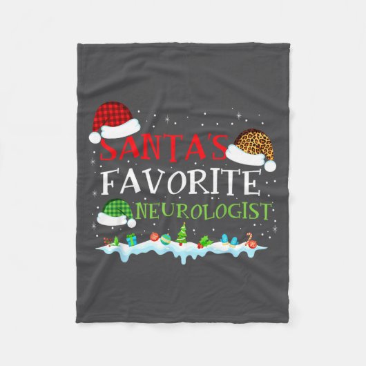 s Favorite Santa Neurologist Fun Fleece Deken (Voorkant)