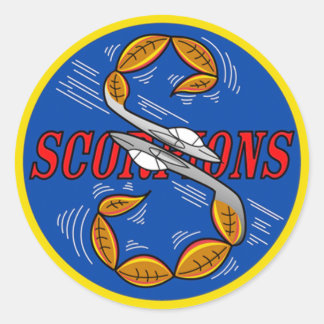 S Flight Scorpions Ronde Sticker
