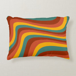 S Groovy Wavy 70s patroon Accent Kussen