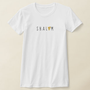 S H A L O M met een goudhart T-shirt