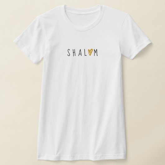 S H A L O M met een goudhart T-shirt (Laagn)