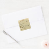 S Hemisphere, vliegtuig van Londen Vierkante Sticker (Envelop)