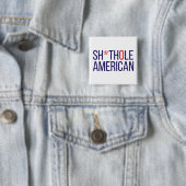 S-Hole American Vierkante Button 5,1 Cm (In situ)