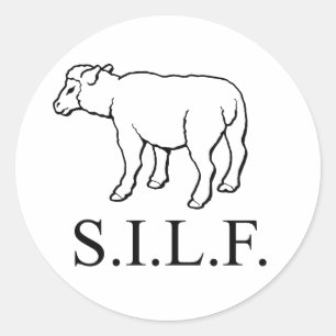 S.I.L.F. (Sexy Ik Zou Liever Fouten) Ronde Sticker