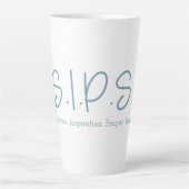 S.I.P.S. Tall Latte Mok - Blauw (Voorkant)