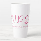 S.I.P.S. Tall Latte Mok - Roze (Voorkant)