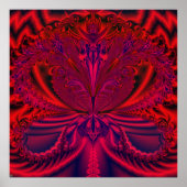 S.I. "Ruby's Passion" Abstract Fractal Art Poster (Voorkant)