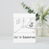 S in isolatie briefkaart (Staand voorkant)