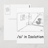 S in isolatie briefkaart (Voorkant / Achterkant)