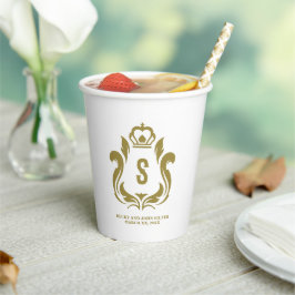 S Initial Gouden Kuif Papier bekers
