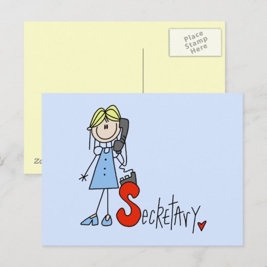 S is bestemd voor de secretaris briefkaart (Voorkant / Achterkant)