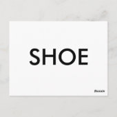 "S" is bestemd voor de Shoe Alphabet Flashcard Briefkaart (Achterkant)