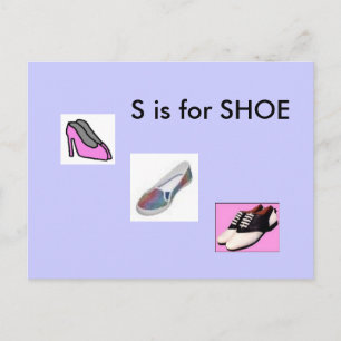 "S" is bestemd voor de Shoe Alphabet Flashcard Briefkaart