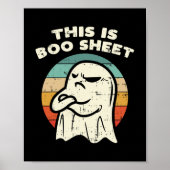 S is Boo Sheet Ghost Retro Halloween Kostuum manne Poster (Voorkant)