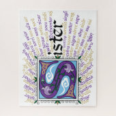 S is for Sister Puzzle Legpuzzel (Verticaal)