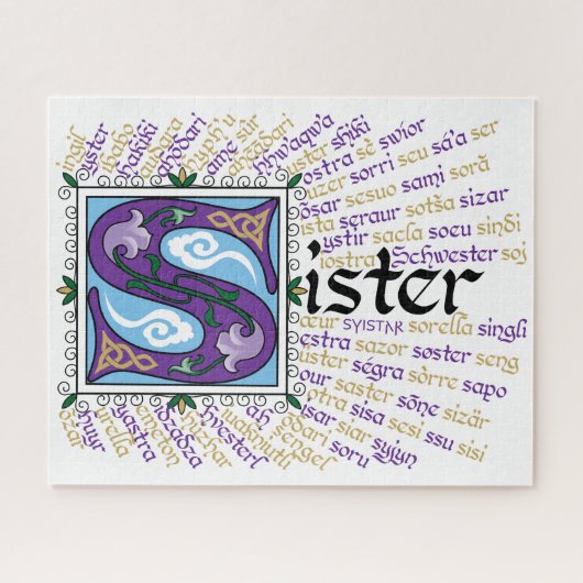 S is for Sister Puzzle Legpuzzel (Horizontaal)