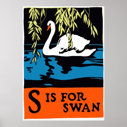 S is voor Poster Swan (Voorkant)