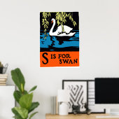 S is voor Poster Swan (Thuiskantoor)