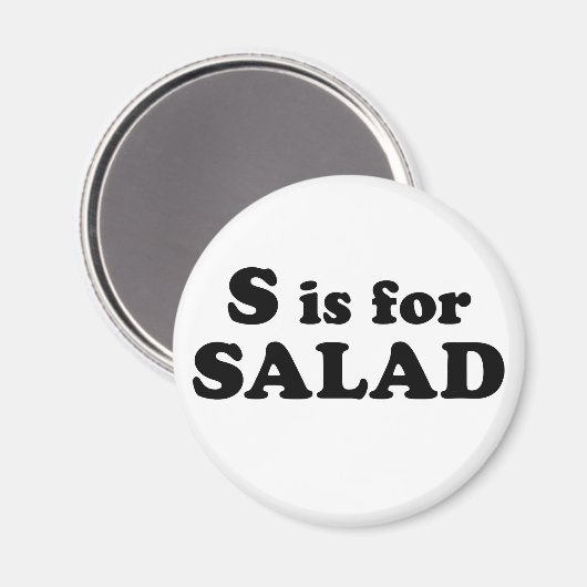 S is voor SALADE (magneet) Magneet (Voorkant / Achterkant)