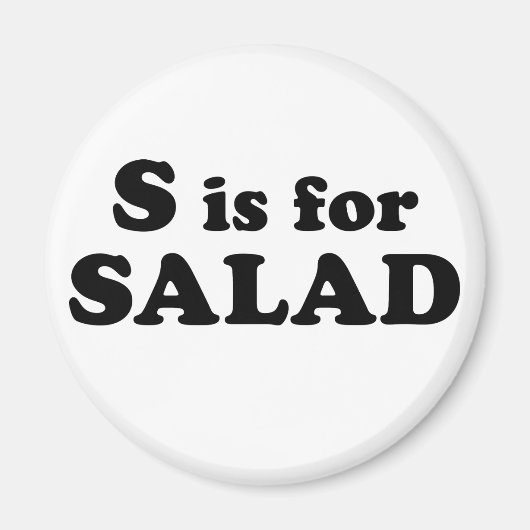 S is voor SALADE (magneet) Magneet (Voorkant)