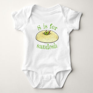 S IS voor Sandesh Bengal Indian Sweet Mithai Romper