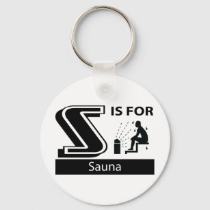 S is voor sauna sleutelhanger