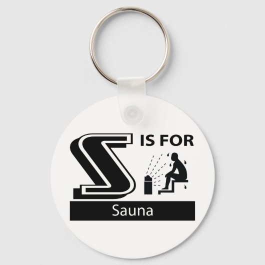 S is voor sauna sleutelhanger (Voorkant)