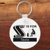 S is voor sauna sleutelhanger (Voorkant)