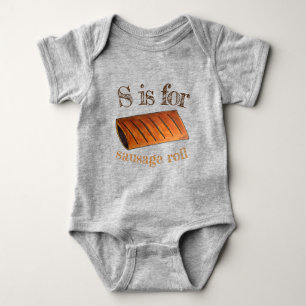 S is voor Sause Roll British Savory Pastry Snack Romper