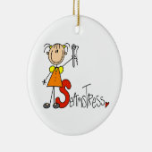 S is voor Seamstress Keramisch Ornament (Rechts)