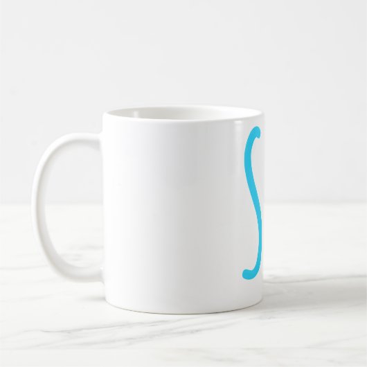 S is voor sleuf koffiemok (Links)