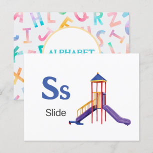 S is voor Slide - Alfabet Flash Kaart