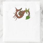 S is voor Sloth Oval Sticker (Tas)