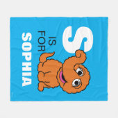 S is voor Snuffleupagus | Jouw namen toevoegen Fleece Deken (Voorkant (Horizontaal))