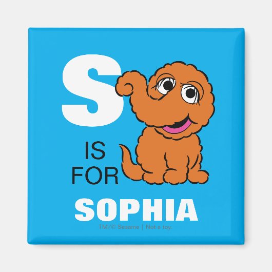 S is voor Snuffleupagus | Jouw namen toevoegen Magneet (Voorkant)