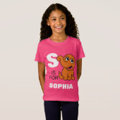S is voor Snuffleupagus | Jouw namen toevoegen T-shirt (Voorkant volledig)