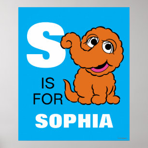 S is voor Snuffleupagus   Voeg je naam toe Poster