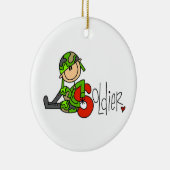 S is voor Soldier Keramisch Ornament (Rechts)