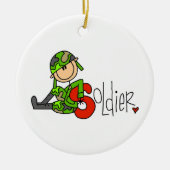S is voor Soldier Keramisch Ornament (Voorkant)