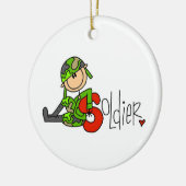 S is voor Soldier Keramisch Ornament (Links)