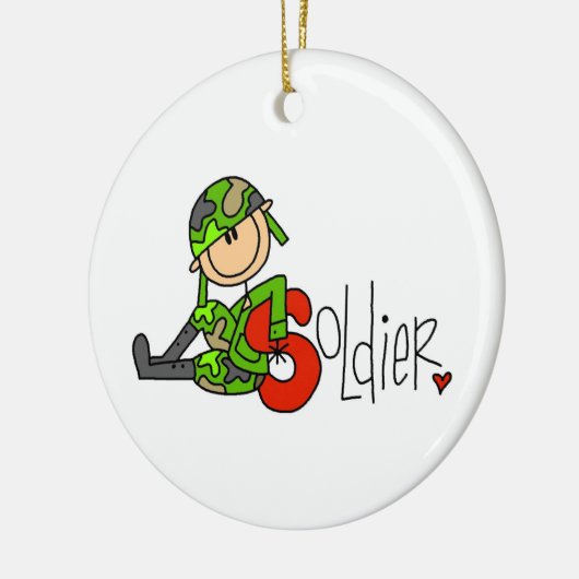 S is voor Soldier Keramisch Ornament (Links)