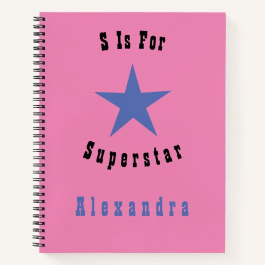 S is voor Superstar Notitieboek (Voorkant)