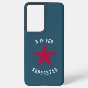S is voor Superstar - rood Samsung Galaxy Hoesje